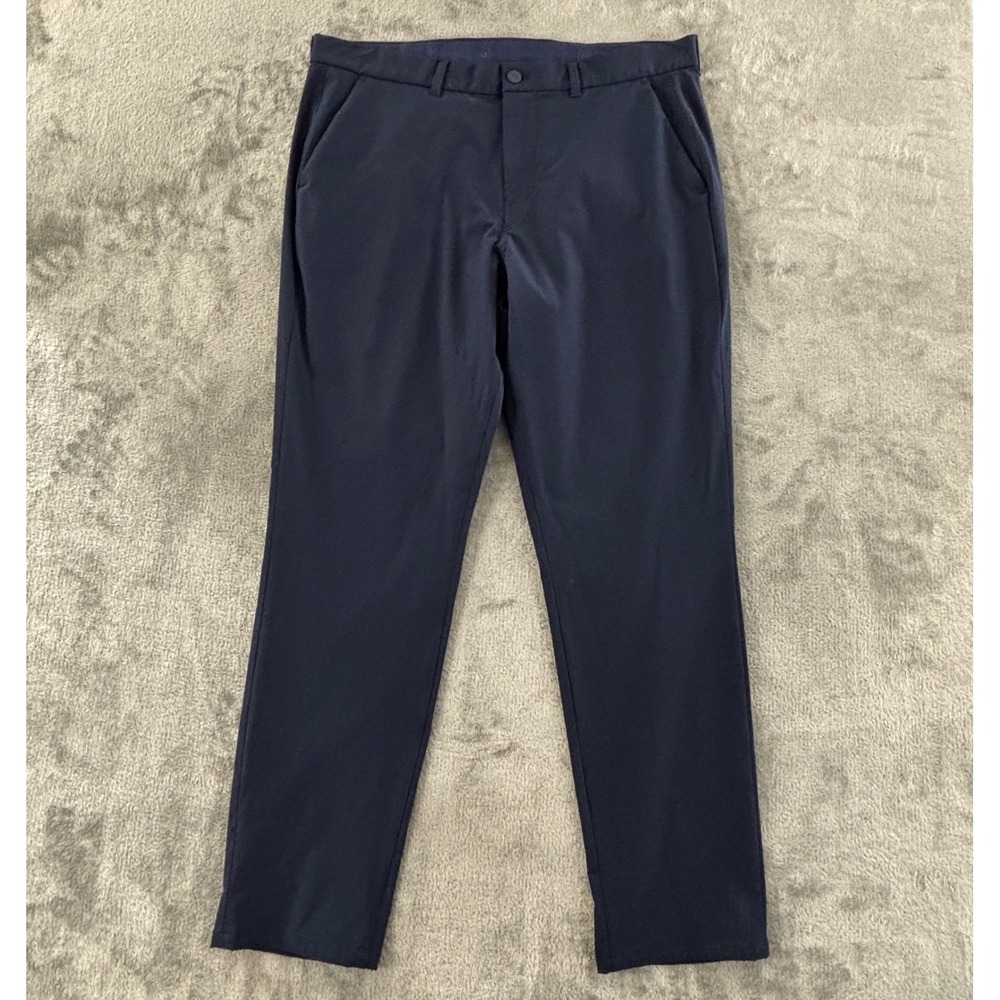Mizzen+Main Helmsman Chino Pant Slim Fit Tapered Mens 38x32 Navy Blue‎ Stretch